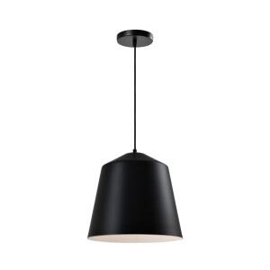 QUVIO Hanglamp modern - Kokerlamp - D 33 cm - Zwart