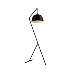 QUVIO Vloerlamp retro - Vintage design - 44 x 35 x 130 cm - Zwart