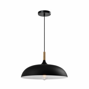 QUVIO Hanglamp Scandinavisch - Rustieke vorm - D 45 cm - Zwart