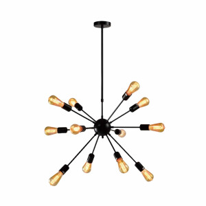 QUVIO Hanglamp modern - Ster van metaal met 18 fittingen - 65 x 85 x 51 cm