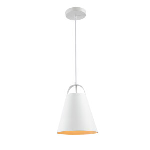 QUVIO Hanglamp modern - Trechtervorm - Diameter 25 cm - Wit