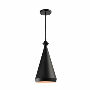 QUVIO Hanglamp modern - Kegel metaal met knop - Diameter 20 cm