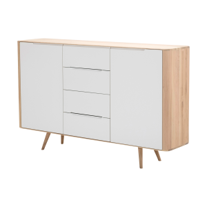 Ena dresser 180 houten ladekast whitewash - 180 x 110 cm