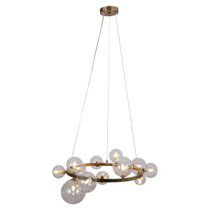 Richmond Hanglamp 'Yosie' 13-lamps, kleur Brushed Gold