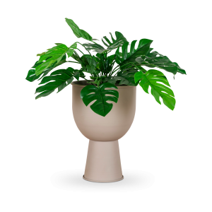 Fenna bloempot op voet - beige