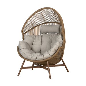 Ayla rattan tuin loungestoel beige