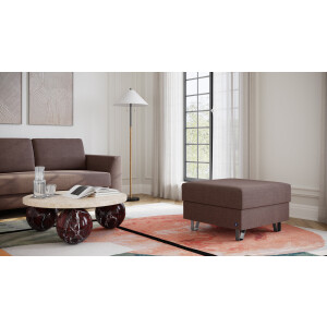 BRUNO poef 70x70 in bruin | Comfortabele opbergruimte en praktische opbergruimte