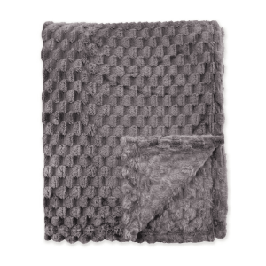 Bedsprei Fluffy Dots - Antraciet - 130x160cm Van Byrklund Microvezel - Dekbed-Discounter.nl