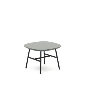 Kave Home Loungetafel 'Bramant' Cement, 60 x 60cm, kleur Grijs/Zwart