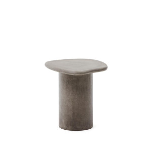 Kave Home Organische Bijzettafel 'Macarella' Beton, 48 x 47cm, kleur Grijs