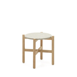 Kave Home Ronde Bijzettafel 'Pola' Eucalyptushout, Ø45cm