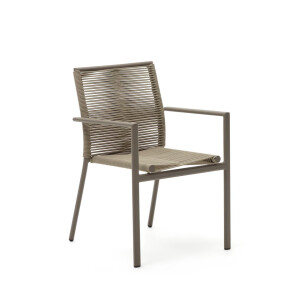 Kave Home Tuinstoel 'Culip' Geweven touw, kleur Bruin