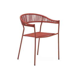 Kave Home Tuinstoel 'Futadera' Geweven touw, kleur Terracotta
