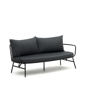 Kave Home 2-zits Loungebank 'Bramant' kleur Zwart