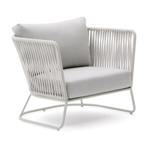 Kave Home Outdoor Fauteuil 'Saconca' Gevlochten touw, kleur Grijs