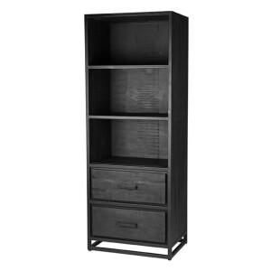 LABEL51 Opbergkast 'Chili' Zwart Mangohout, 185 x 70cm