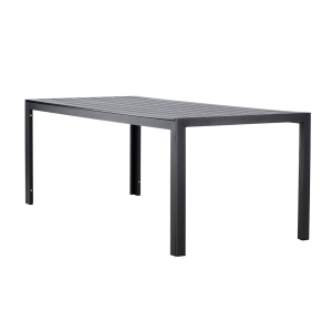 Joas polywood tuin eettafel zwart - 205 x 90 cm
