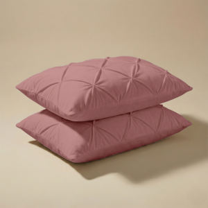 2-PACK: Kussenslopen Velvet Pintuck - Roze - Dekbed-Discounter.nl