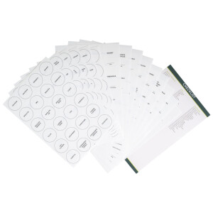 XIVADA Stickers kruidenpotjes - Kruiden labels - Nederlands - Wit
