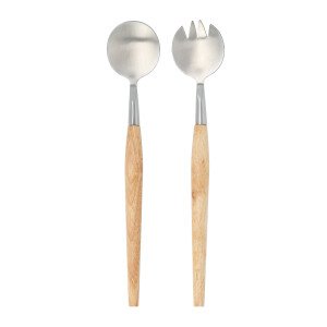 Krumble Saladebestek - Hout - RVS