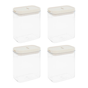 Krumble Voorraadpotten - Set van 4 - 1300 ml - Plastic