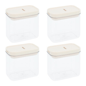 Krumble Voorraadpotten - Set van 4 - 800 ml - Plastic
