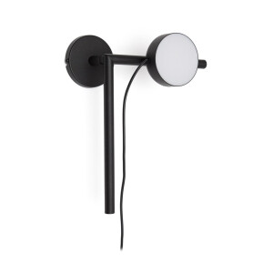 Kave Home Wandlamp 'Orey' Met verplaatsbare spot, kleur Zwart