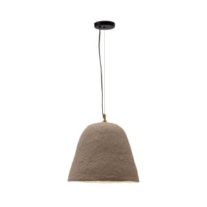 Kave Home Hanglamp 'Lisora' Papier-maché, 35cm, kleur Bruin