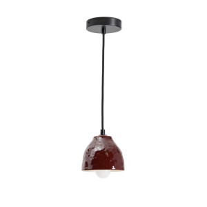 Kave Home Hanglamp 'Drava' Keramiek, kleur Donkerrood