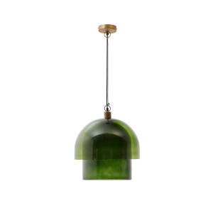 Kave Home Hanglamp 'Vitri' Glas, 40cm, kleur Groen