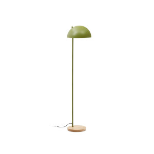 Kave Home Vloerlamp 'Catlar' Essenhout en metaal, kleur Groen