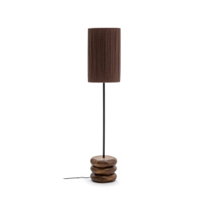 Kave Home Vloerlamp 'Kor' Acaciahout en jute, 147cm