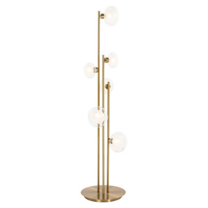 Richmond Vloerlamp 'Luva' 6-lamps, kleur Brushed Gold