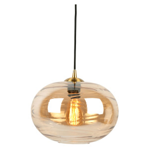 Leitmotiv Hanglamp 'Glamour Sphere' ø30cm, kleur Amberbruin