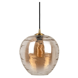 Leitmotiv Hanglamp 'Glamour Globe' ø25cm, kleur Amberbruin