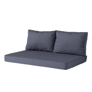 Palletkussen premium zit en rug carré (120x80cm)   manchester denim grey (waterafstotend)
