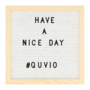 QUVIO Letterbord - Inclusief letters - Hout en vilt - Wit