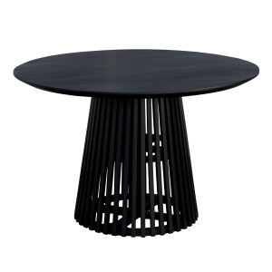 Lewis & Loft Eettafel Levi - Rond - FSC®-gecertificeerd mangohout - Ø120 cm - Zwart