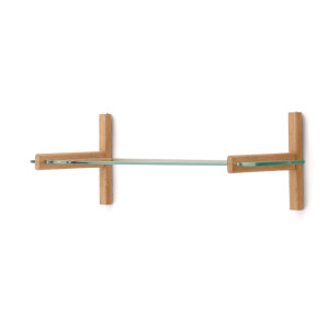 Kave Home Wandrek 'Sitra' Eikenhout en glas, 28 x 90cm