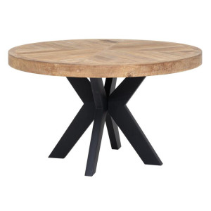 DTP Home Ronde Eettafel 'Einstein' Hongaarse punt, Teakhout, 130cm