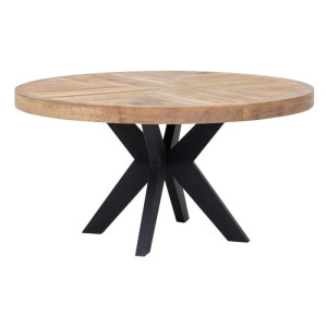 DTP Home Ronde Eettafel 'Einstein' Hongaarse punt, Teakhout, 150cm