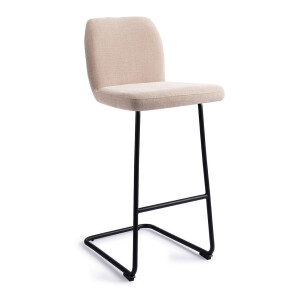 Jesper Home Barkruk 'Ikata' Arch Black, kleur Sand Strand (zithoogte 75cm)