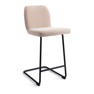 Jesper Home Barstoel 'Ikata' Arch Black, kleur Sand Strand (zithoogte 65cm)