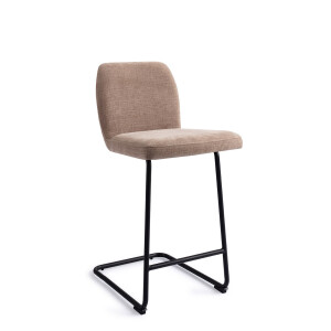 Jesper Home Barstoel 'Ikata' Arch Black, kleur Mocha Mist (zithoogte 65cm)