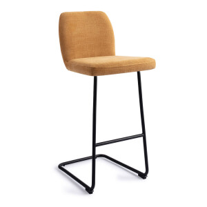 Jesper Home Barkruk 'Ikata' Arch Black, kleur Honey Harvest (zithoogte 75cm)