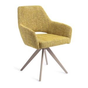 Jesper Home Eetkamerstoel 'Yanai' Turn Beige, kleur Lemon Lines