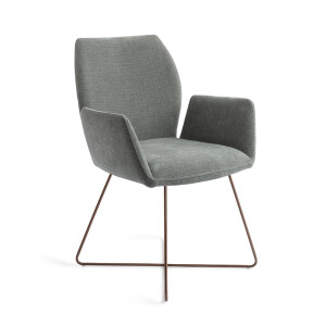 Jesper Home Eetkamerstoel 'Misaki' Cross Rose, kleur Breezy Blue