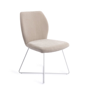 Jesper Home Eetkamerstoel 'Ikata' Cross White, kleur Sand Strand