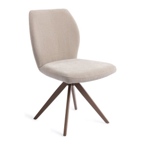 Jesper Home Draaibare Eetkamerstoel 'Ikata' Turn Brown, kleur Sand Strand