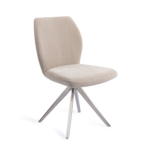 Jesper Home Draaibare Eetkamerstoel 'Ikata' Turn Steel, kleur Sand Strand
